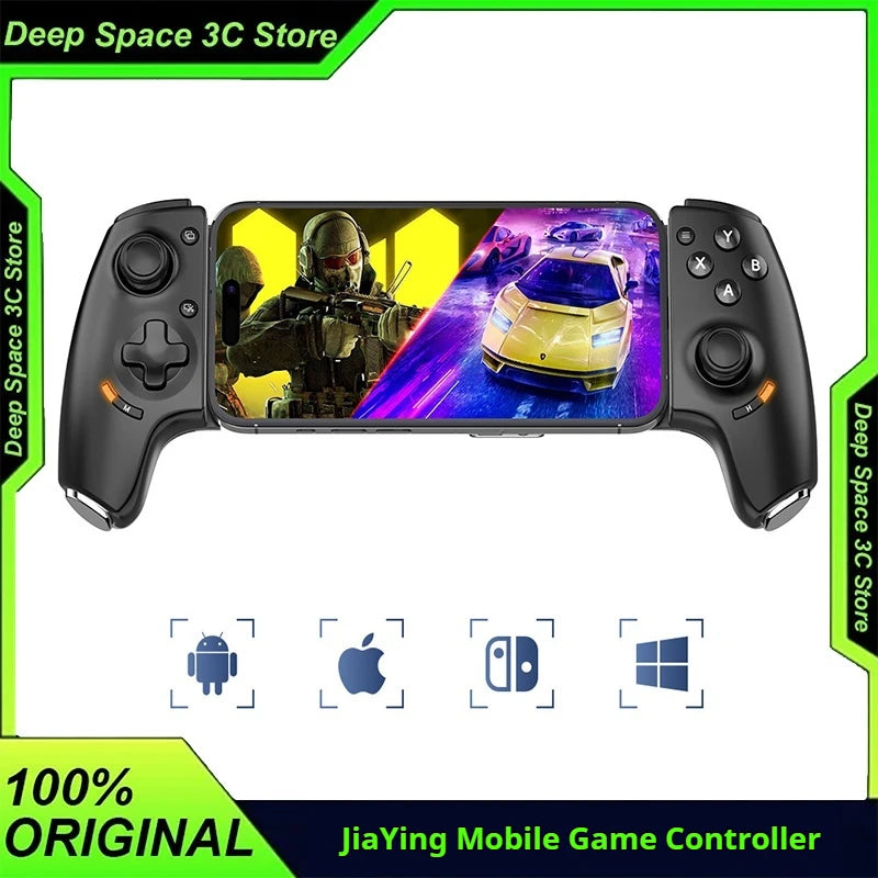 JiaYing Mobile Game Controller Wireless Phone Gamepad For IOS/ Android/ PC/ Switch USB-C Plug and Play Gaming Controller S5S8