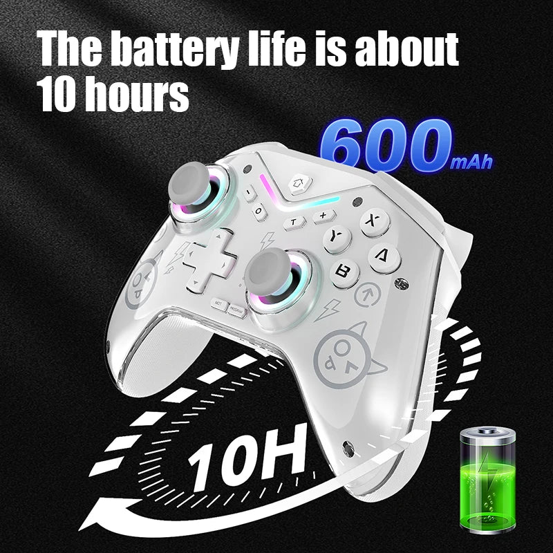 CM-619 switch game controller supports IOS/Android/PC   dual motor wireless controller with dazzling light