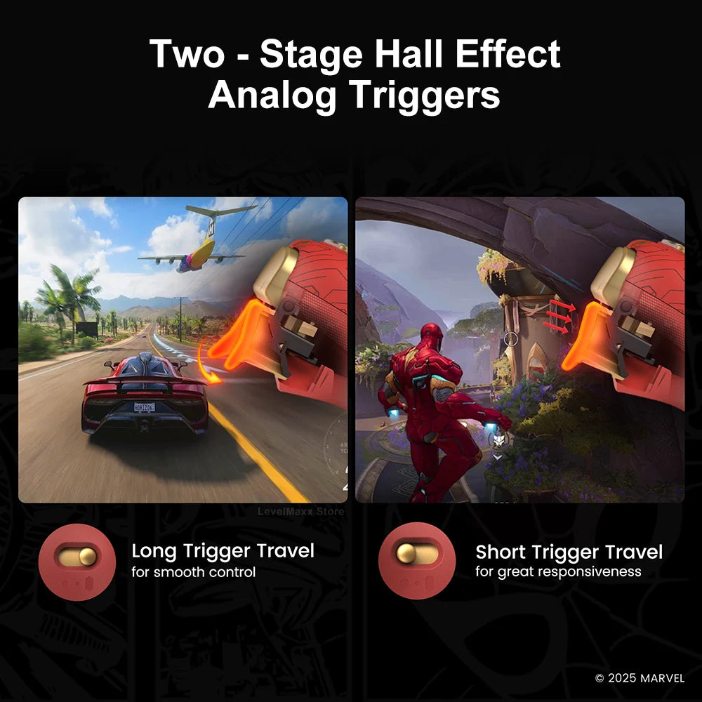 GameSir Nova 2 Lite Iron Man Edition Wireless Game Controller with GameSir Hall Effect Sensing Sticks for NS2 PC Android IOS