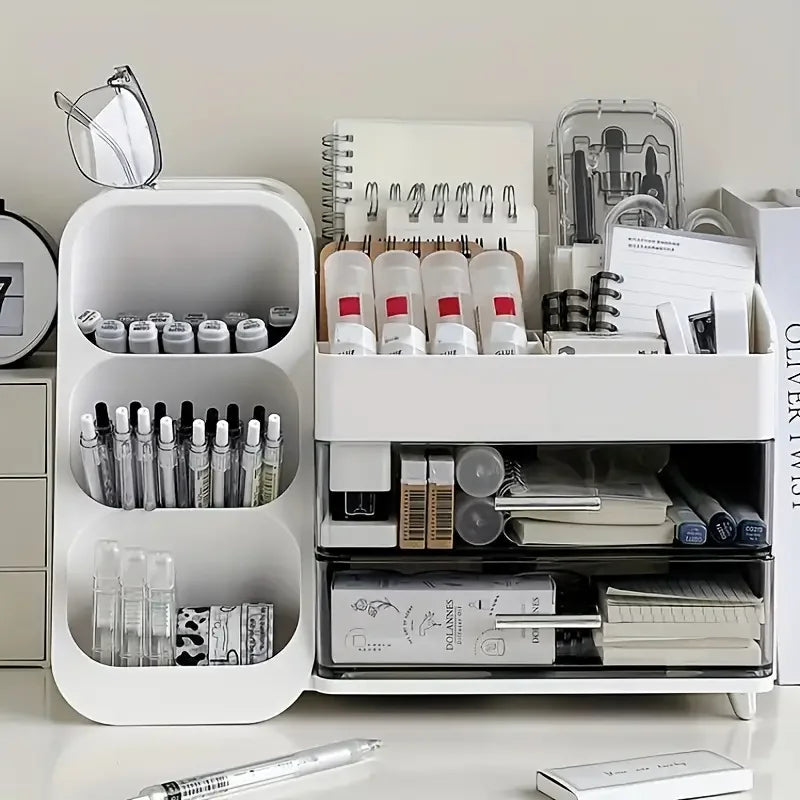 Multifunctional Pen Holder Drawer Stationery Organizer Storage Desk Organizers Plastic Accessories Office School Supplies