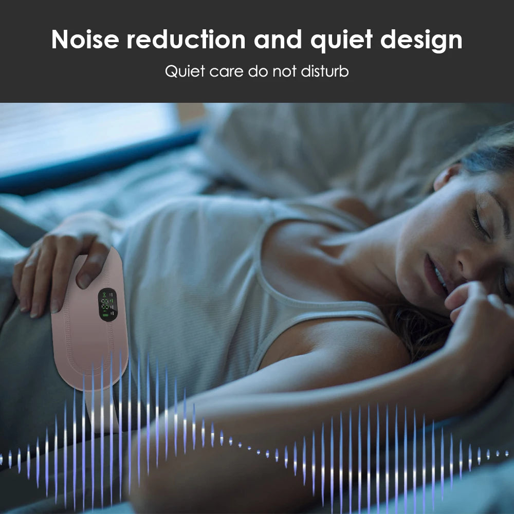 Period Cramp Massager Vibrating Heating Belt for Menstrual Waist Stomach Abdominal Warm Palace Belt Fat Burning Massage