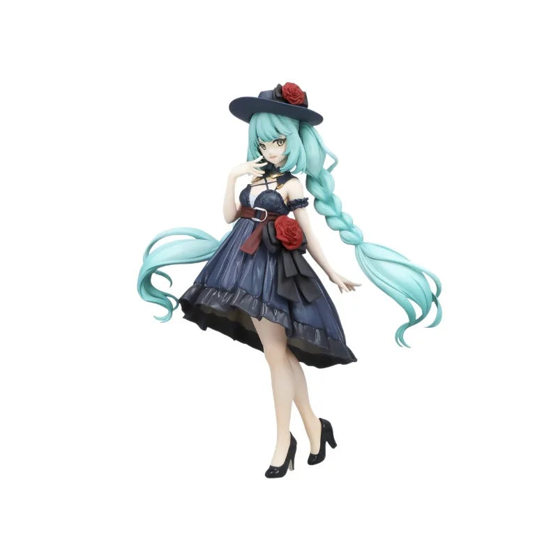 20CM Anime Hatsune Miku Action Figures Trio Try iT Figure Outdoor Dress Kawaii Anime Figurines Model Toy Gift Desktop Decoration