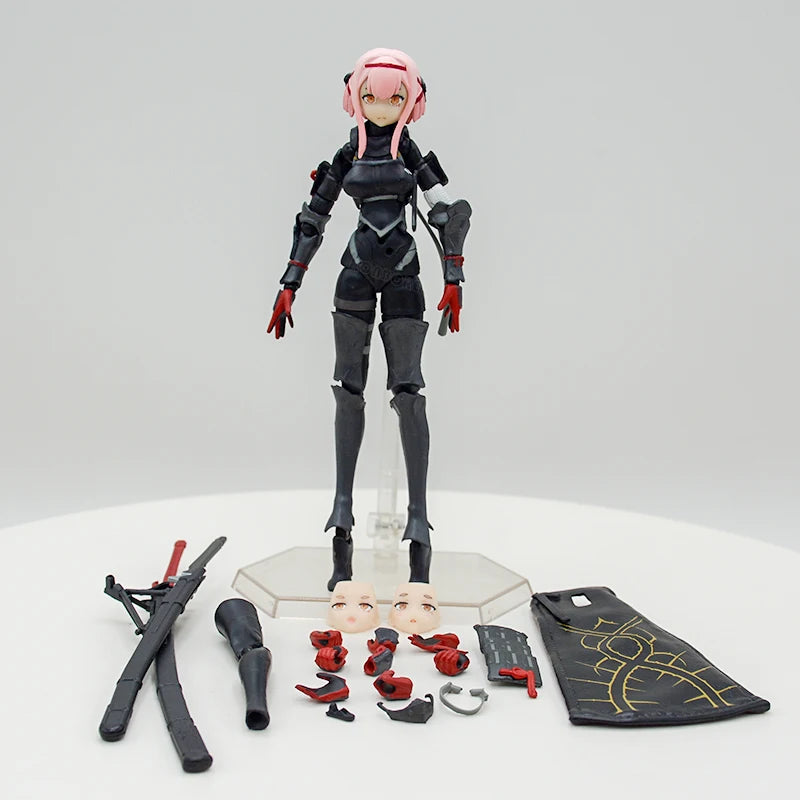 #621 Figma FALSLANDER Samurai Anime Girl Figure Lanze Reiter/Ronin/Hemet Nethel Action Figure Collectible Model Doll Toys 15cm