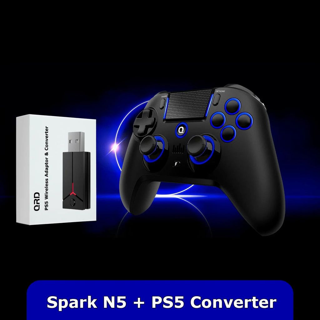 New Qrd Spark N5 Wireless Game Controller For ps5 Ps4 Ps3 Ios Android PC Hall Effect Vibration Effect Gamepad PlayStation 4 game