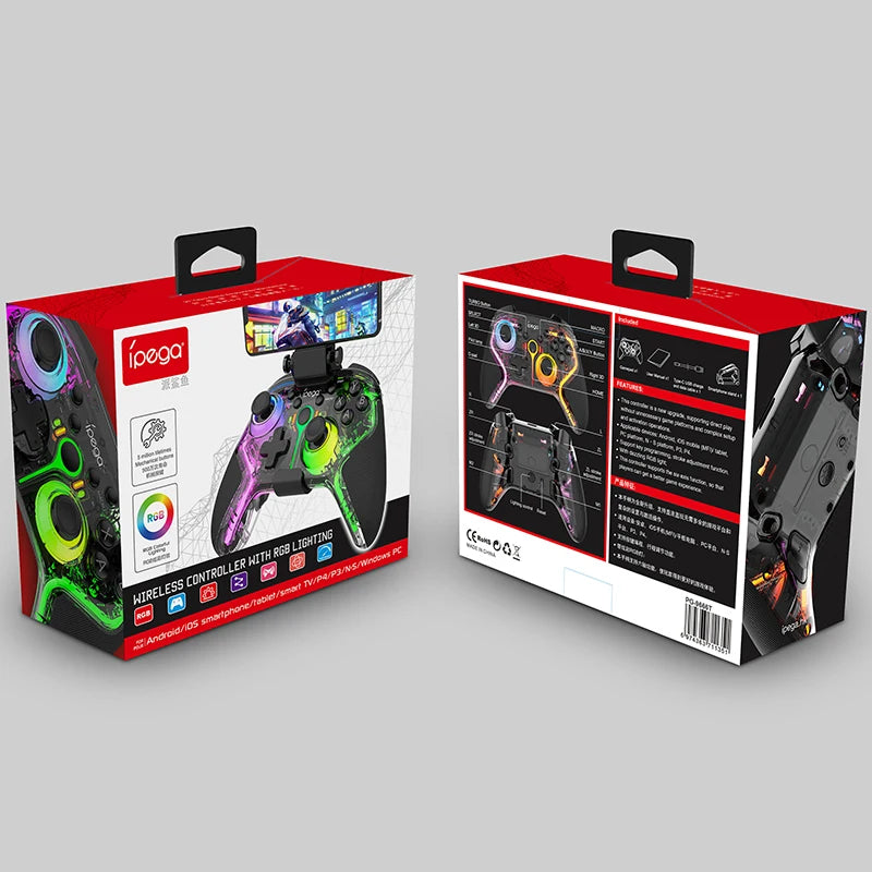 Ipega Bluetooth Wireless Gamepad Hall-Linear Joystick Pubg Mobile Game Controller for PS4 Switch Android IOS MFI Games PC TV box