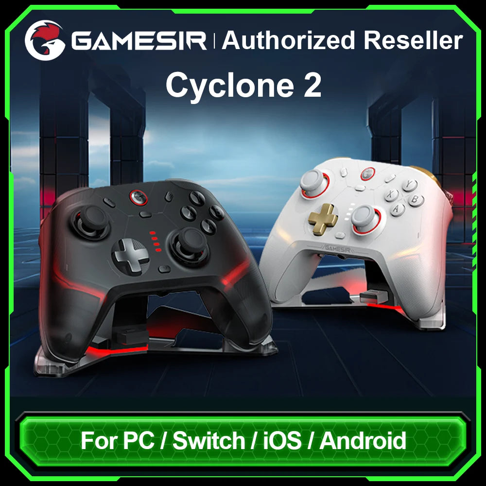 GameSir Cyclone 2 Multiplatform Wireless Game Controller with GameSir Mag Res TMR Sticks for Switch Android iOS PC and Steam