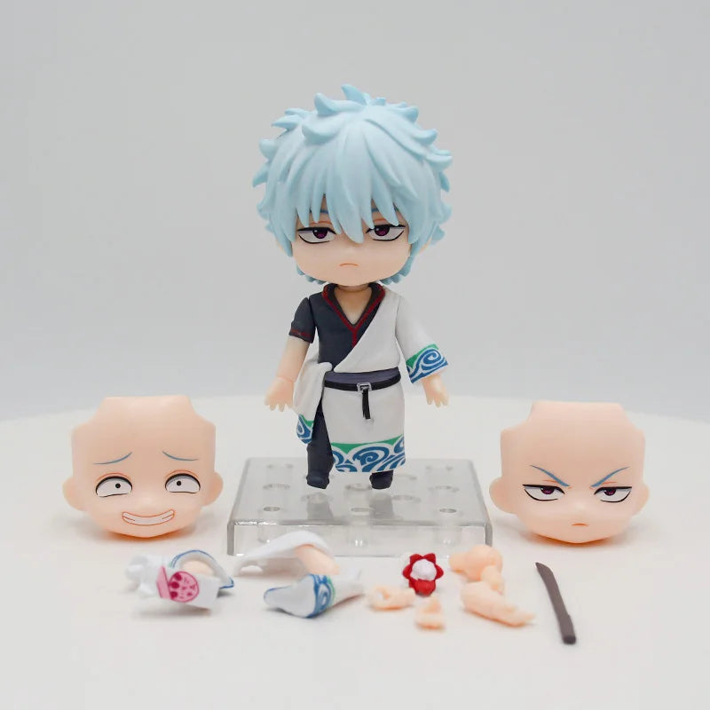 #2458 Gintama Shimura Shinpachi Anime Figure #2462 Kagura Action Figure #2420 Sakata Gintoki Figurine Collectible Model Doll Toy