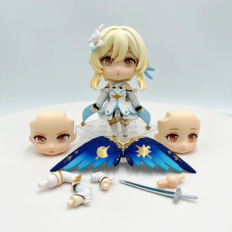 #1718 Traveler/Lumine Anime Figure #1717 Aether Action Figure #1795 Venti Figurine Adult Collectible Model Doll Toys Gifts 10cm