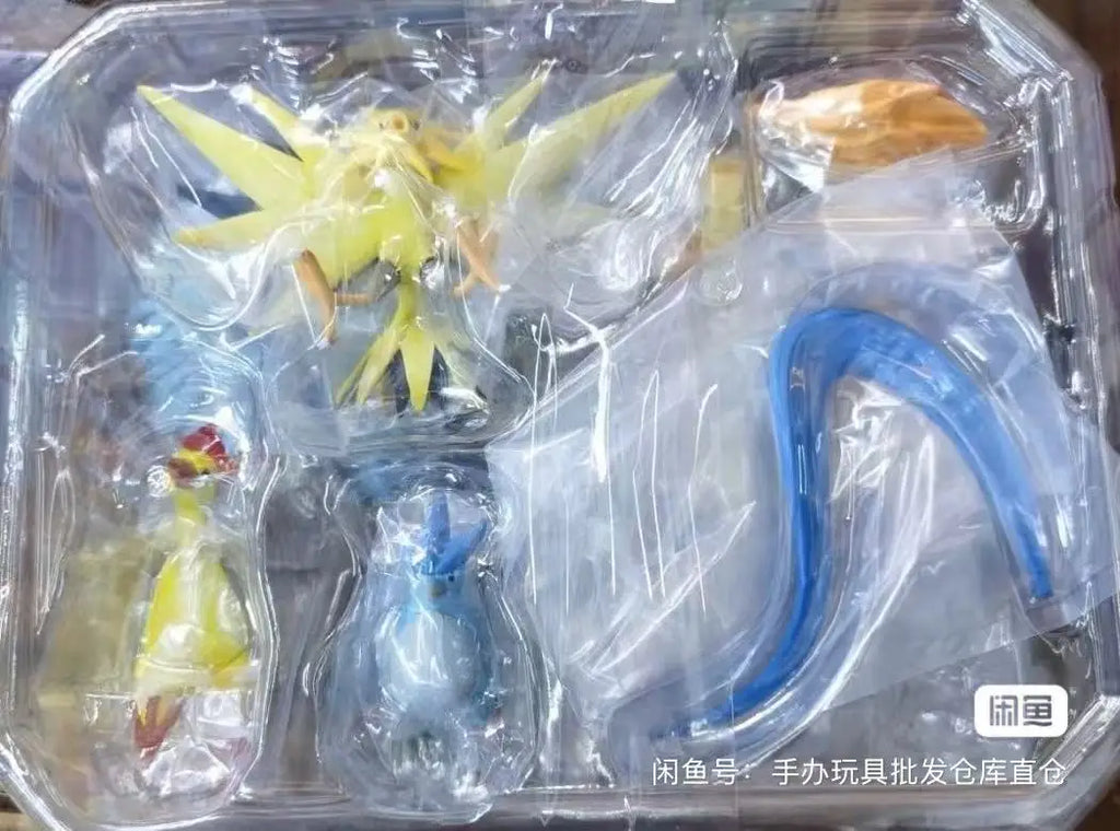 Genuine Scale The World Legend of The Elves Legendary Bird Articuno Moltres Zapdos Cute Action Figure Model Toys