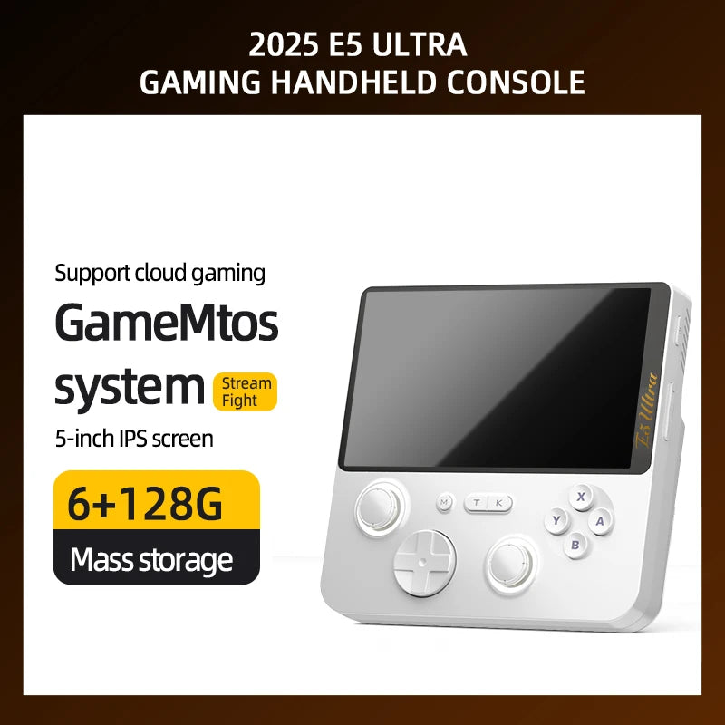 GAMEMT E5 Ultra Game Console 5" 1280*720 60Hz IPS Touch Screen 5000mAh Hall-Effect Joystick Portable Android Handheld Consoles