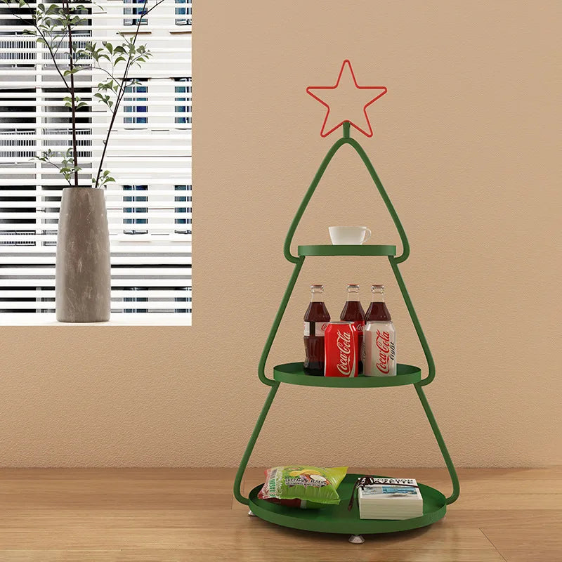 Multi Layer Shelves Organizers Creative Christmas Tree Shape Simple Modern Shelf Storage Kitchen Organization Accessories
