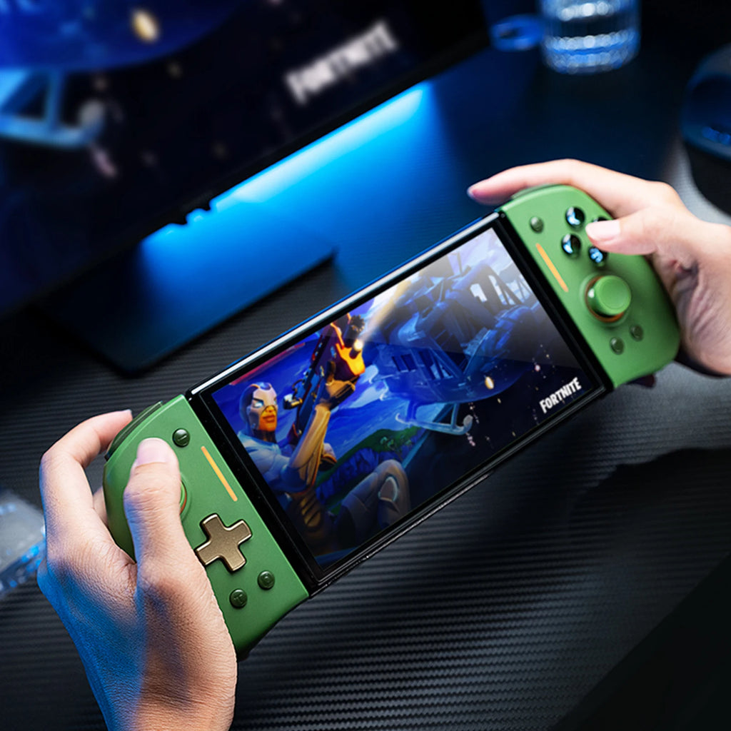 NYXI Hyperion Pro Hall Joystick Wireless Game Controller Green Gamepad with RGB Lights for Nintendo Switch