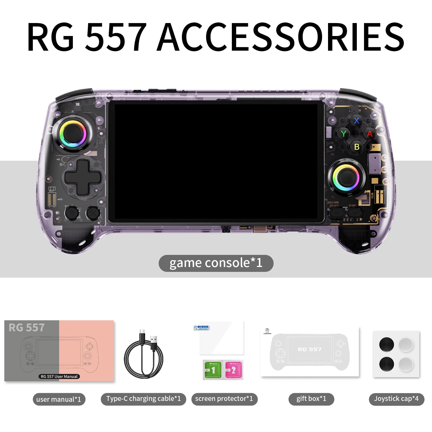 ANBERNIC RG557 Handheld Game Console 5.48'' AMOLED Android 14 5500mAH Portable Video Game Player Support Streaming WIFI 6E