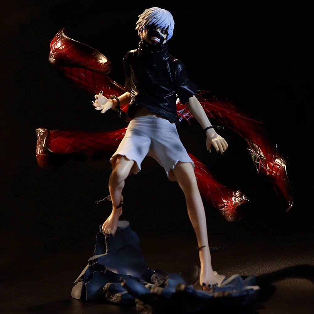 Tokyo Ghost Anime Figures Kaneki Ken Mask battle Action Figure Double Head PVC Statue Figurine Model Doll Decor Ornaments Toys