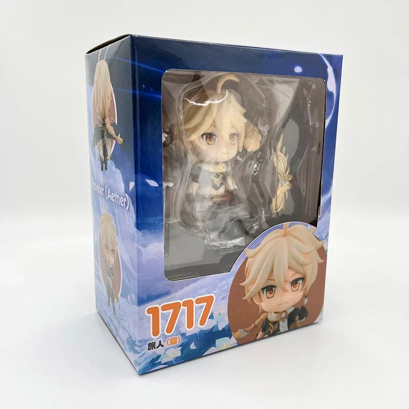 #1718 Traveler/Lumine Anime Figure #1717 Aether Action Figure #1795 Venti Figurine Adult Collectible Model Doll Toys Gifts 10cm