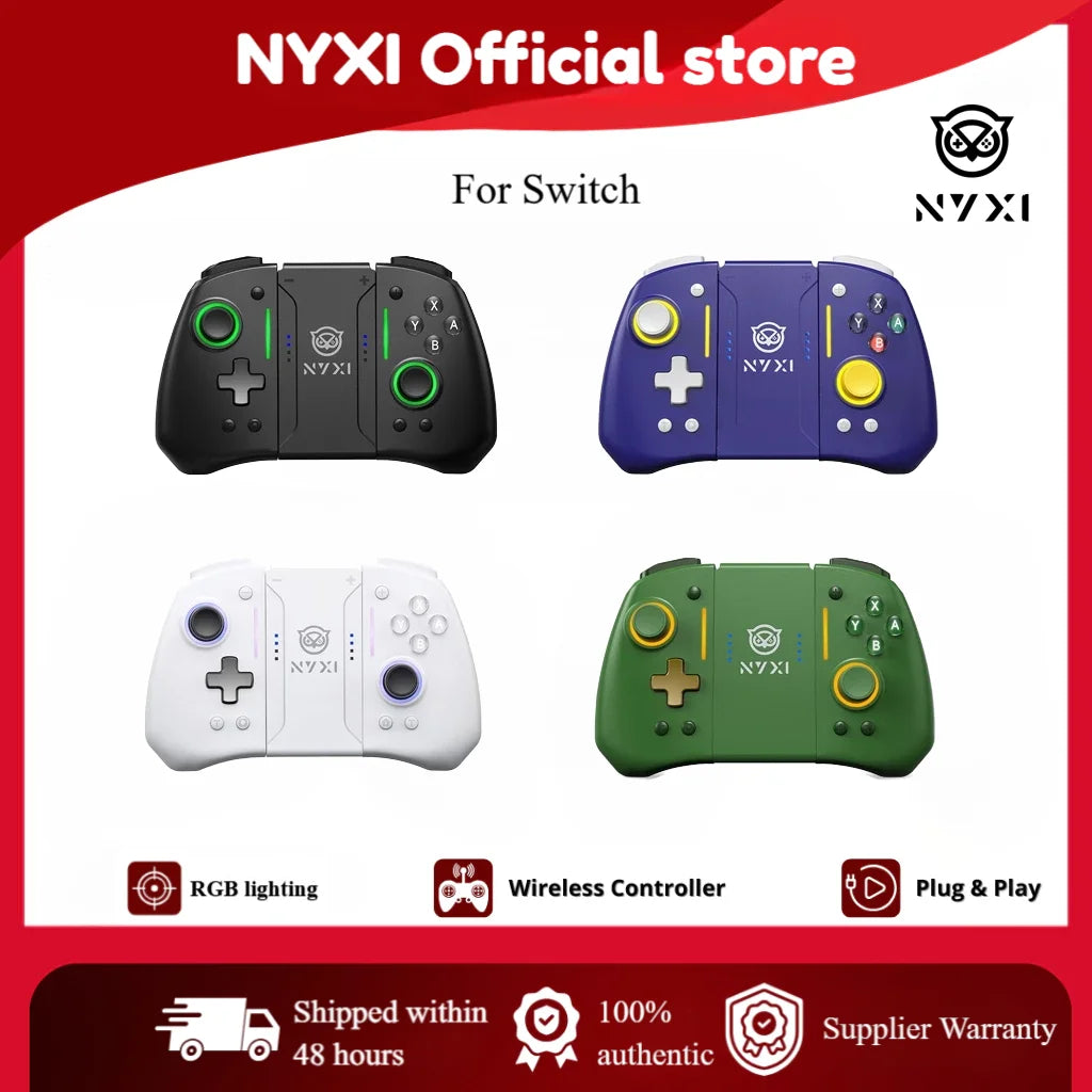 NYXI Hyperion pro Black Wireless Bluetooth Game Controller - Nintendo Switch Compatible Gamepad for Enhanced Gaming Experience