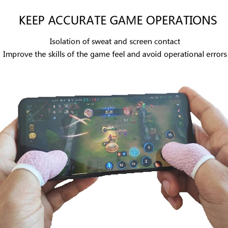 2/6Pcs Breathable Game Controller Finger Sleeve For Pubg Sweat Proof Non-Scratch Touch Screen Gaming Thumb Gloves Finger Cover