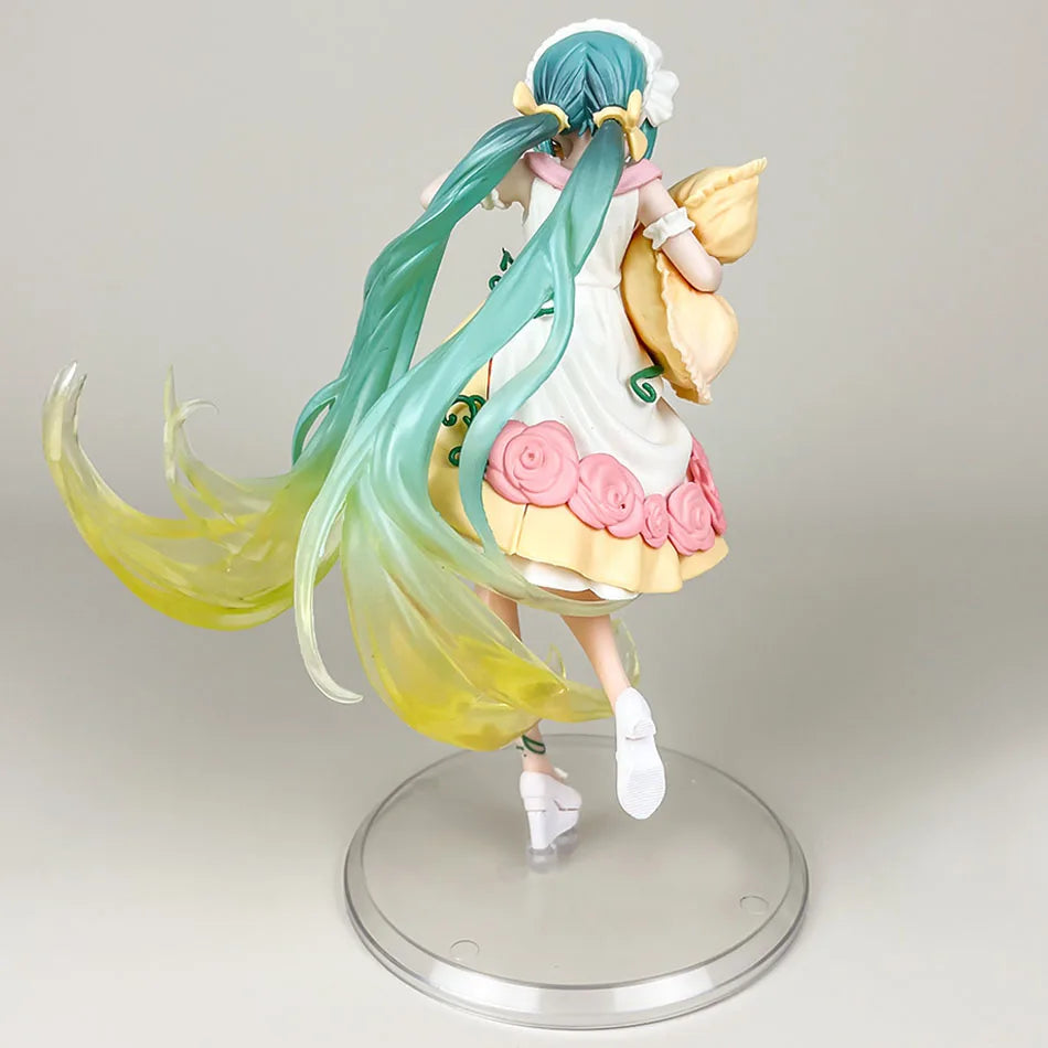 Anime Hatsune Miku X Cinnamoroll Figure Fairy Mirror Sleeping Beauty Figures Car Ornaments PVC Model children Toy Birthday Gifts