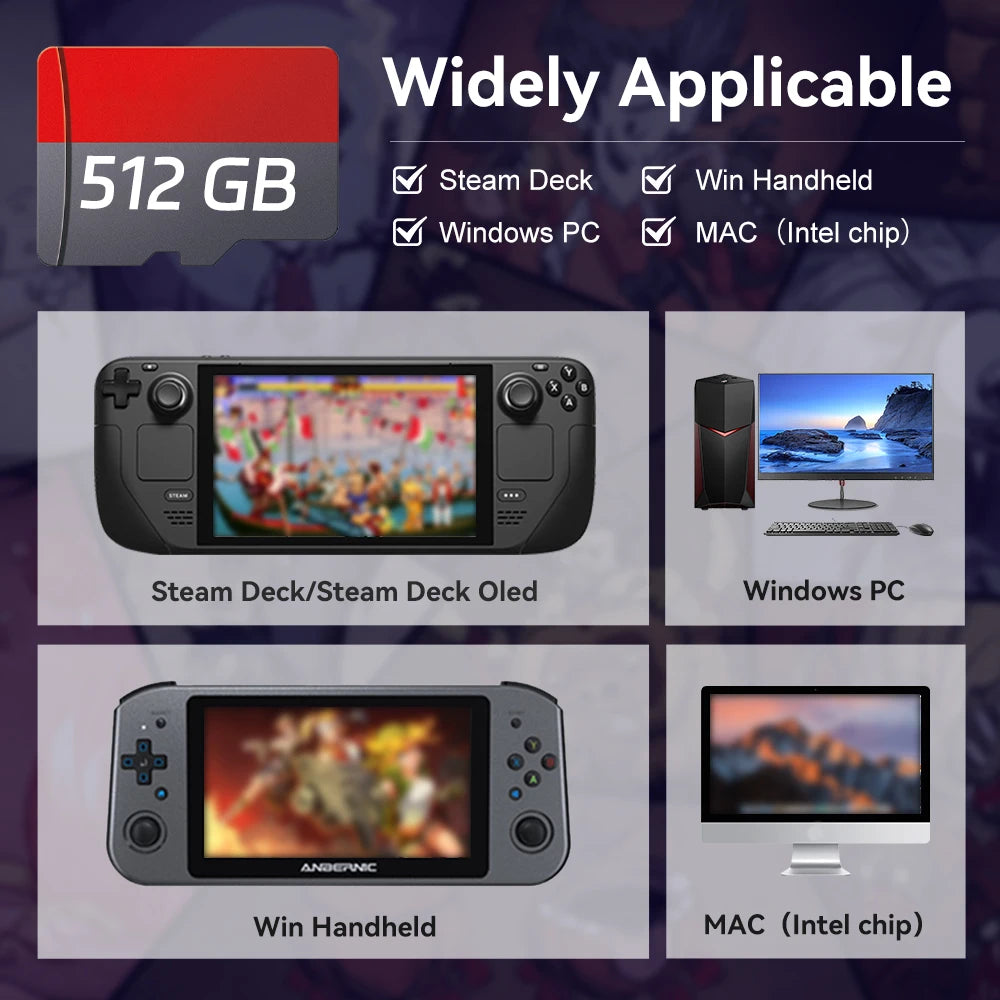 Batocera 39 Game TF Card For Steam Deck/GDP WIN4 Handheld Game Consoles/PC/MAC 512G With 51400+ Retro Games For PS3/PS1/WII/N64
