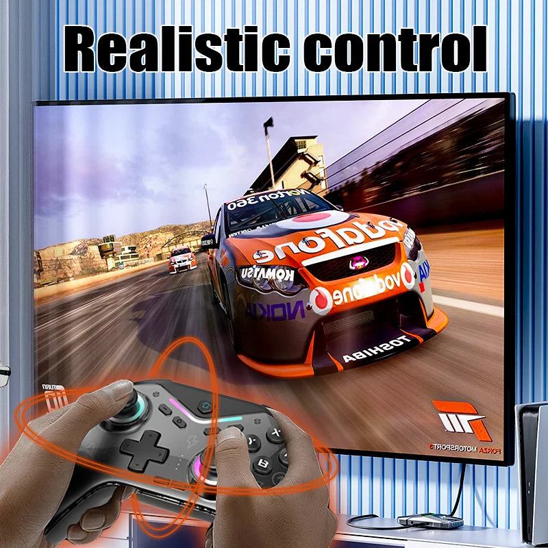 CM-619 switch game controller supports IOS/Android/PC   dual motor wireless controller with dazzling light