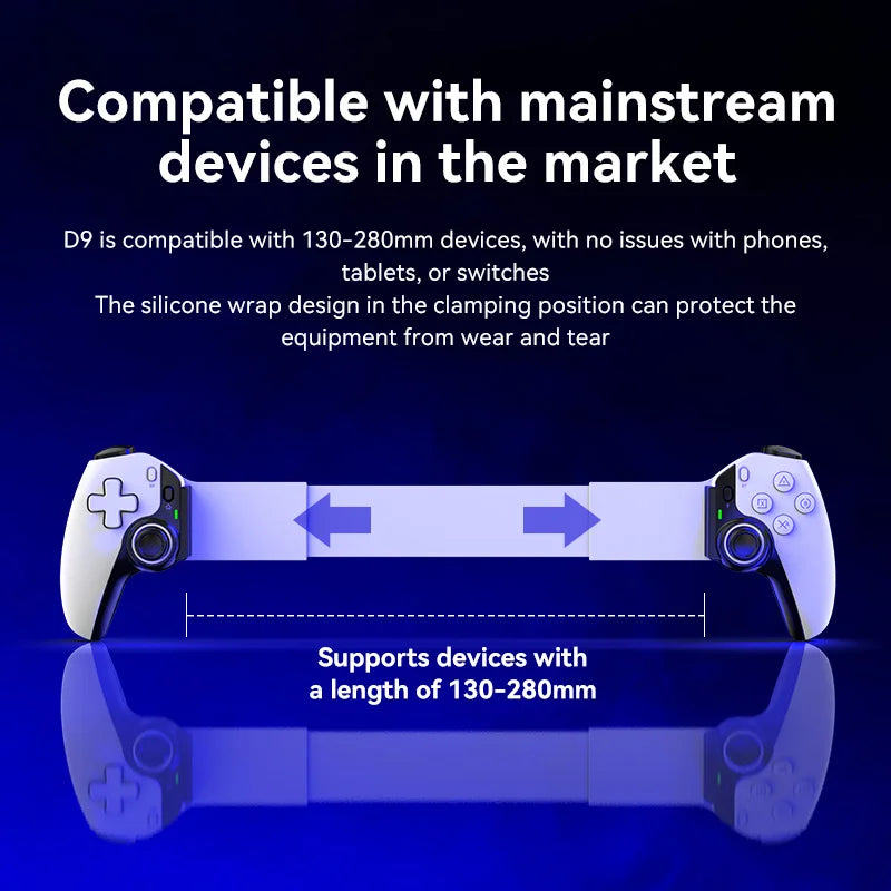 BSP-D9 Mobile Phone Stretch Game Controller Wireless Bluetooth PC Tablet For Switch/PS3/PS4 Dual Hall Somatosensory Controller