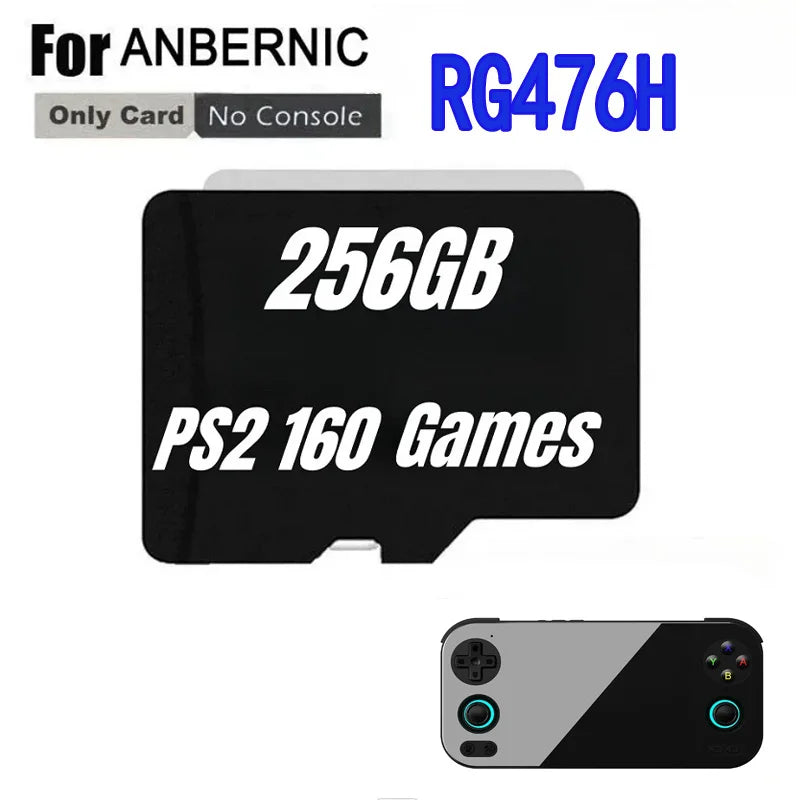 FOR ANBERNIC RG476H TF Card Portable PS2 Handheld Game Console Memory Card SD Card 80000 Games PS2 512G 256G 128G Game Card