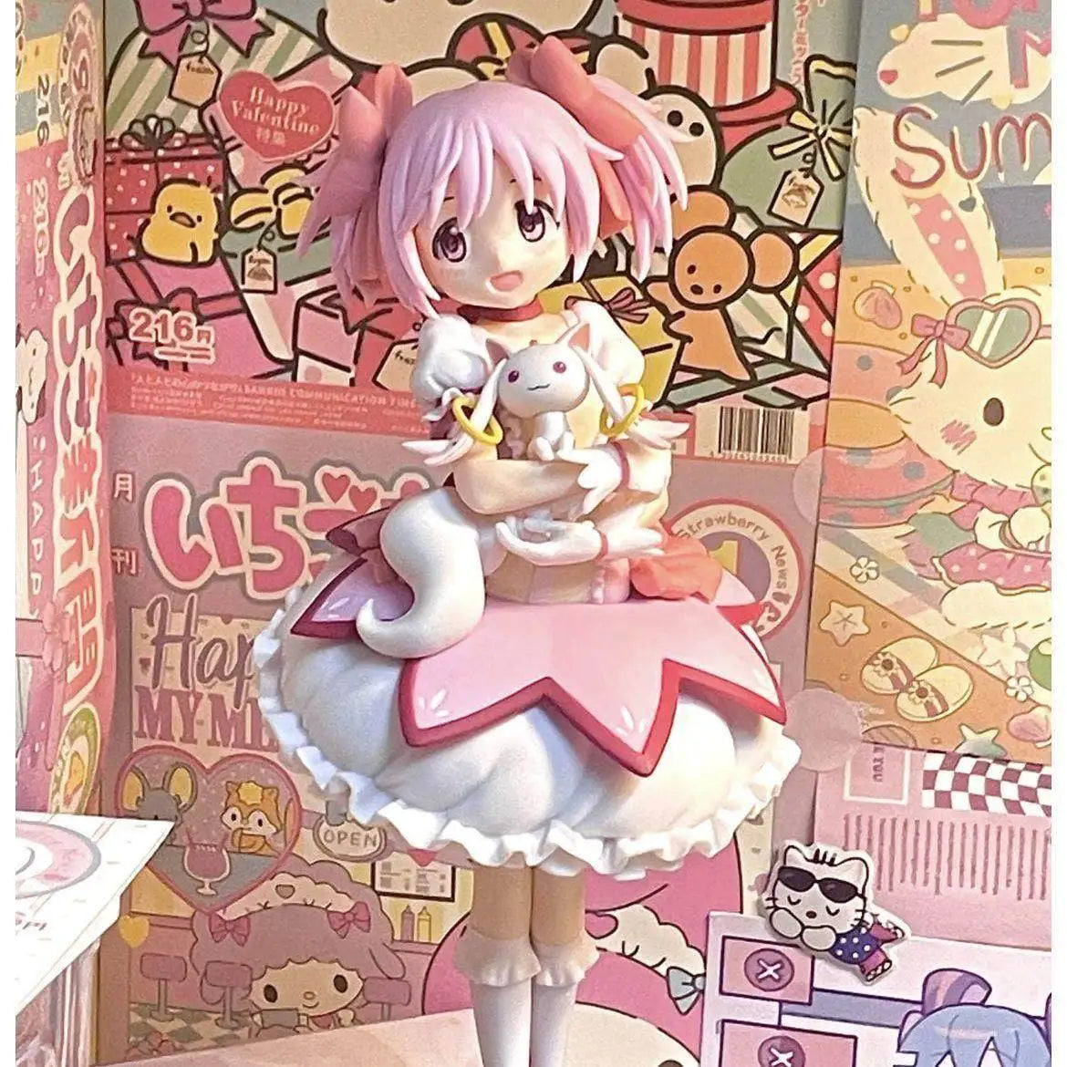 18CM Puella Magi  Aniem Figure Kaname Girl PVC Anime Action Figures Model Anime Cartoon Model Toy Gift