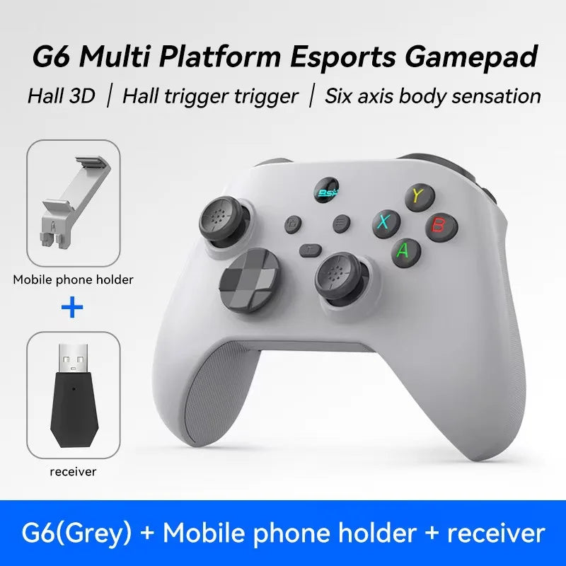 G6 Mobile Game Controller For Switch/IOS/Andriod/PC Support Streaming media/cloud Game Mobile Phone GamePad Hall effect joystick