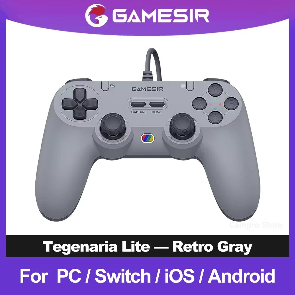 GameSir Tegenaria Lite T3 Lite Wired Game Controller With Hall Effect Sticks 1000Hz Polling Rate Retro Design for PC Switch IOS