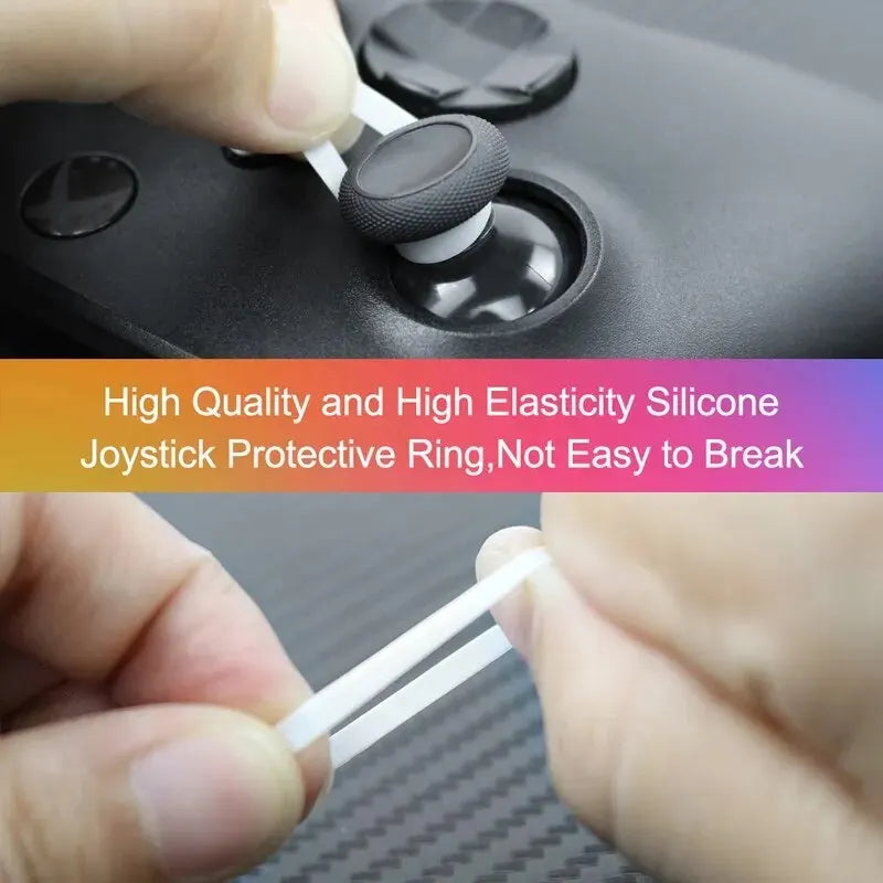 8 PCS Ring Cover Elastic Protective Rocker Rubber Ring For PS5/ PS4/ Switch PRO Joystick Silicone for Rog Ally Game Console