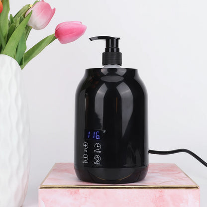 Massage Oil Warmer Massage Oil Heater LED Display Lotion Warmer Fast Heat Lotion Warmer 2 Heat Modes With Timer for Lotion Cream
