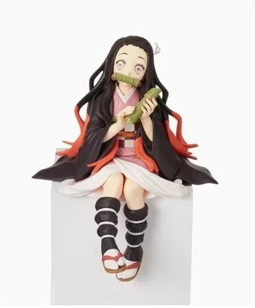 *Hot sale Anime Demon Slayer Figure Kamado Tanjirou Nezuko Sitting Posture Action Figure PVC Model Doll Collection Toy Gift Kids