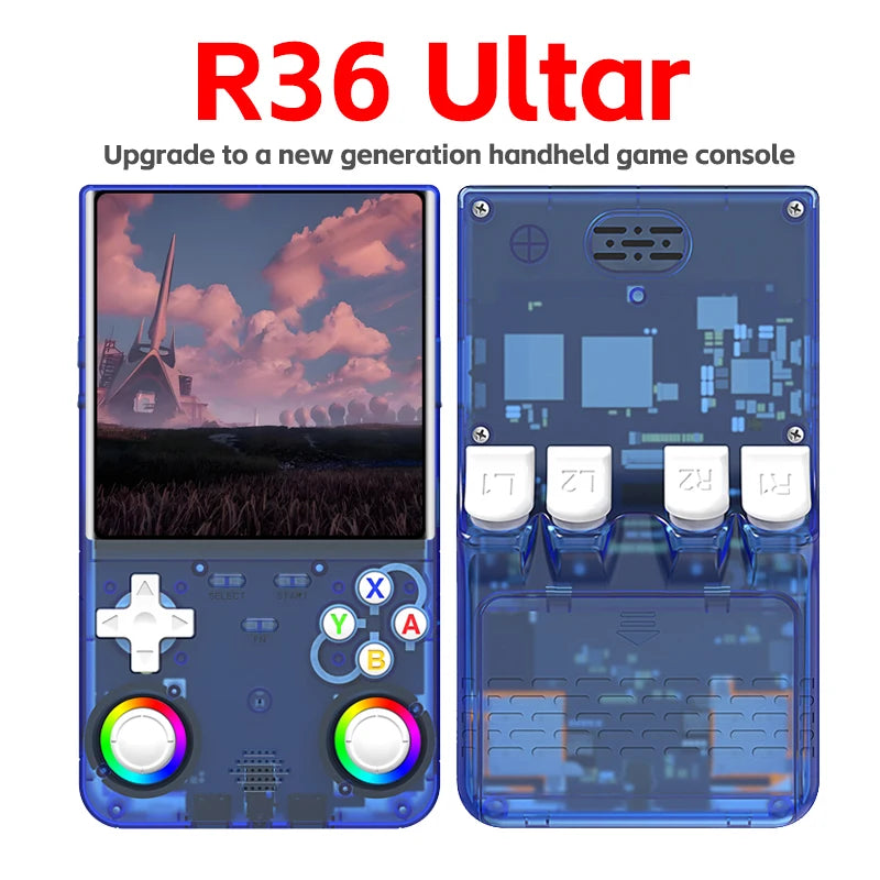New R36 Ultra Retro Video Game Controller 4.0-inch IPS Screen Linux System Can Connect to WiFi Portable Handheld Game Console