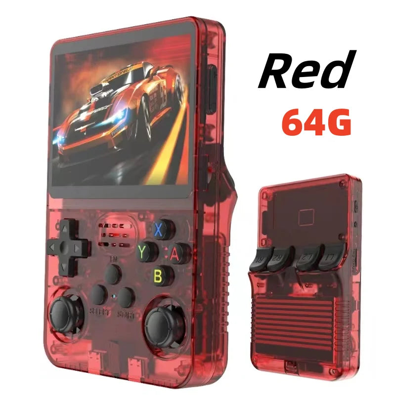 R36S Retro Handheld Video Game Console Linux System 3.5 Inch IPS Screen Portable Pocket Video Player R35S 64GB Games