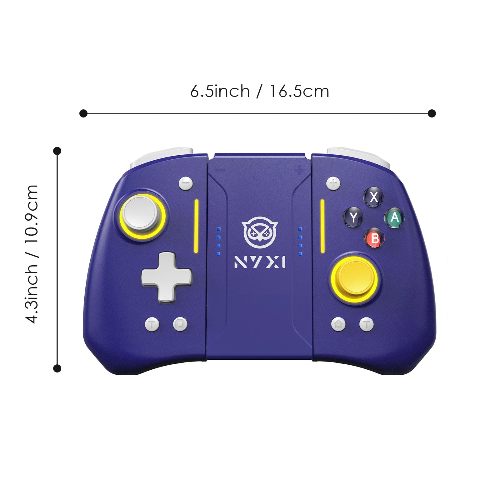NYXI Hyperion Pro Hall Joystick Wireless Game Controller Purple Gamepad with RGB Lights for Nintendo Switch