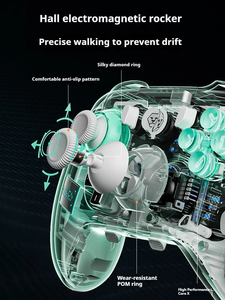 Aolion K20 Wireless Bluetooth Game Controller Gamepad With Hall Rocker Magnetic Replacement Shell For PC/NS/Android/IOS