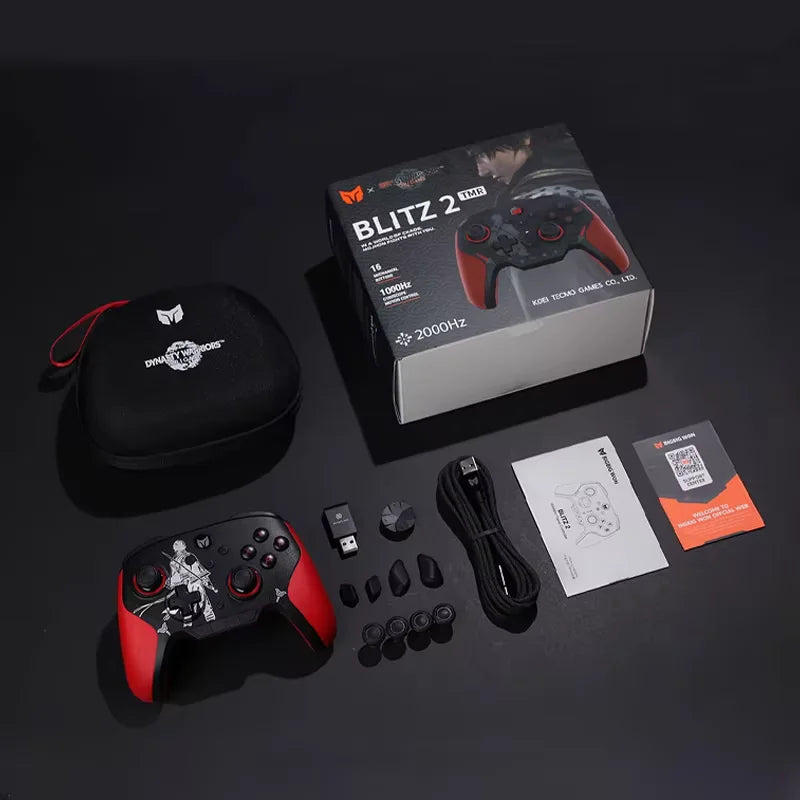 BIGBIGWON Blitz 2 TMR wireless game controller,Gamepad ,2000Hz,1000mAh,Bluetooth Star Flash For NS PC Steam Game,PUBG.APEX.