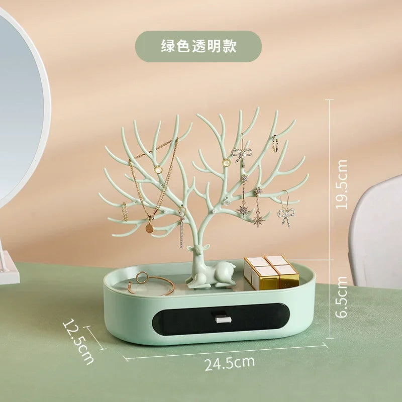 Jewelry Rack Antlers Earrings Necklaces Rings Display Bracelet Deer Jewelry Organizer Cases Stand Tray Tree Gifts for Women