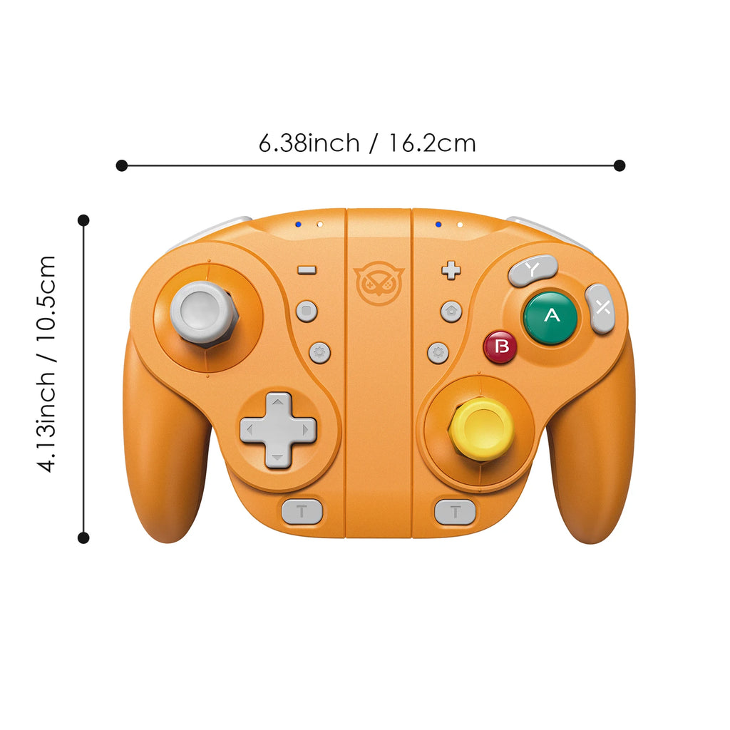 NYXI Wizard Hall Joystick Wireless Game Controller Orange Gamepad with RGB Lights for Nintendo Switch PC Controller