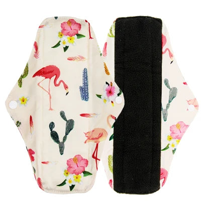 5Pcs Washable Sanitary Towels Menstrual Pad Reusable Bamboo Charcoal Women Napkins Feminine Hygiene Product Period Cloth Pads