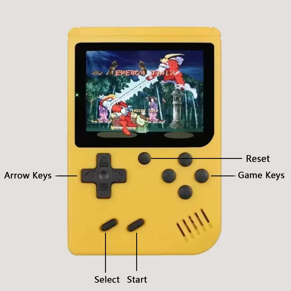 Portable Retro Mini Video Game Console 8-Bit Handheld Game Player Built-in 500 Games AV Out Game Console 3.0 Inch Color HD LCD