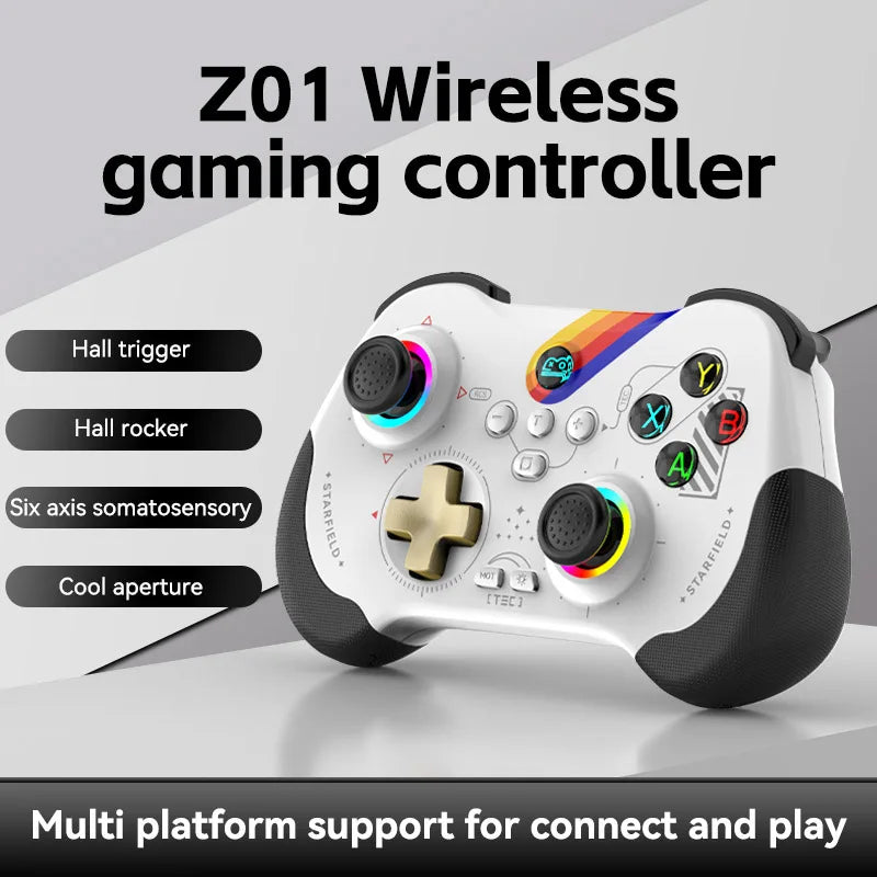 Z01 Mobile Game Controller Android Ios Motorcycle Tesla Computer Wireless Bluetooth Controller Six Axis Dual Axis Vibration