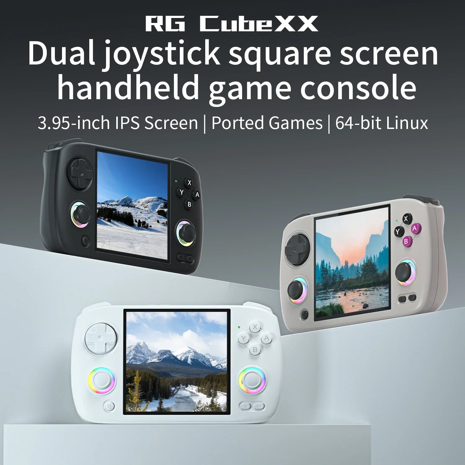 ANBERNIC RG CUBEXX Handheld Game Console 3.95''IPS Screen Linux System Video Output WiliWili Ebook Reader Multi-function Console