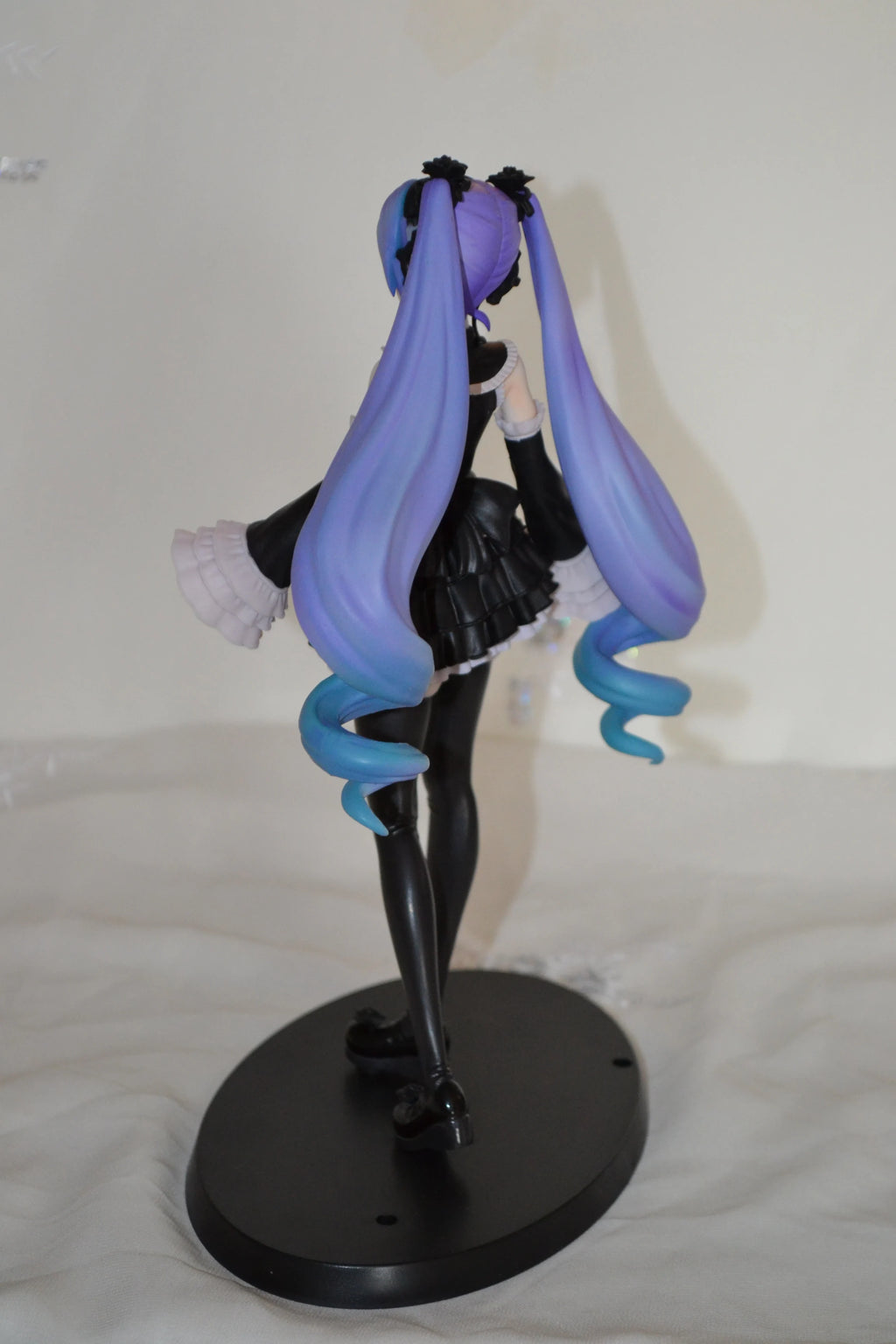 17CM Anime Hatsune Miku Project DIVA Arcade Future Tone Hatsune Miku Black Dress Lolita Model Toy Gift Collection Aciton Figure