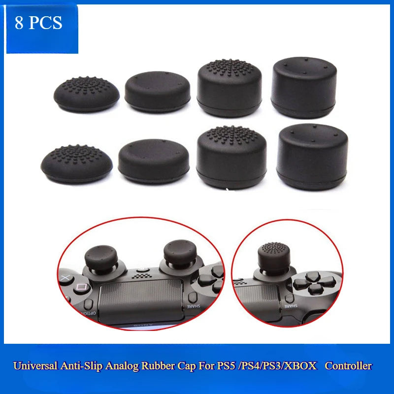 Qrd Spark N5 Wireless Game Controller For PS4 PS3 Hall Effect Vibration Gamepad With 8pcs Silicone Thumb Joystick Grip Cap