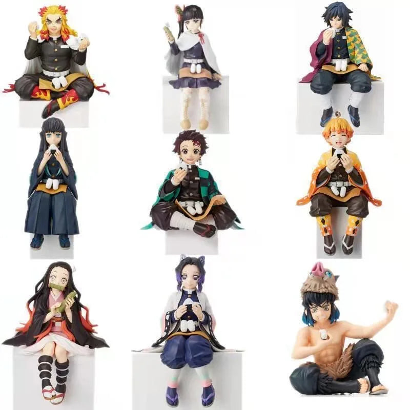 *Anime Demon Slayer Figure Kamado Tanjirou Nezuko Action Figures PVC Model Toys Zenitsu Figurine Inosuke Kimetsu No Yaiba Figura