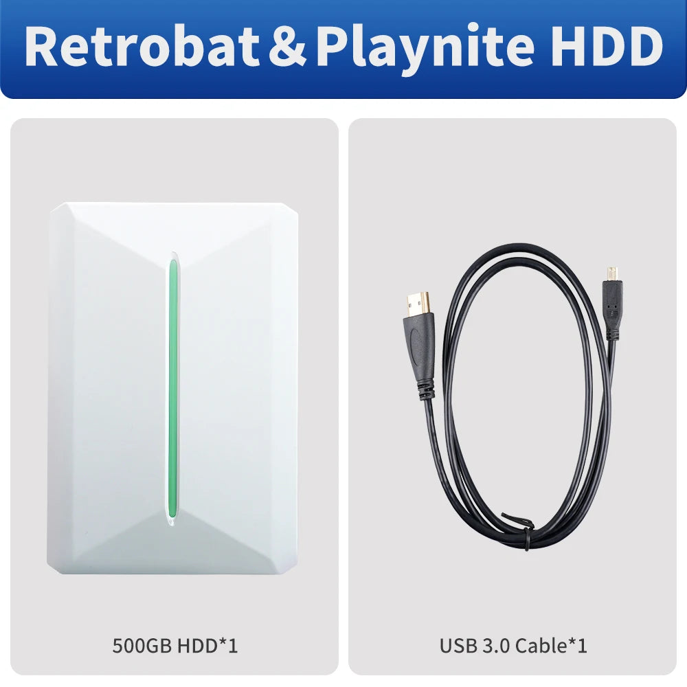 Retro Gaming HDD Game Console Retrobat＆Playnite 38200+ AAA＆Retro Games for PC/Laptop for PS3/PS2/WII/WIIU/SWITCH/PS1/N64/DC/MAME
