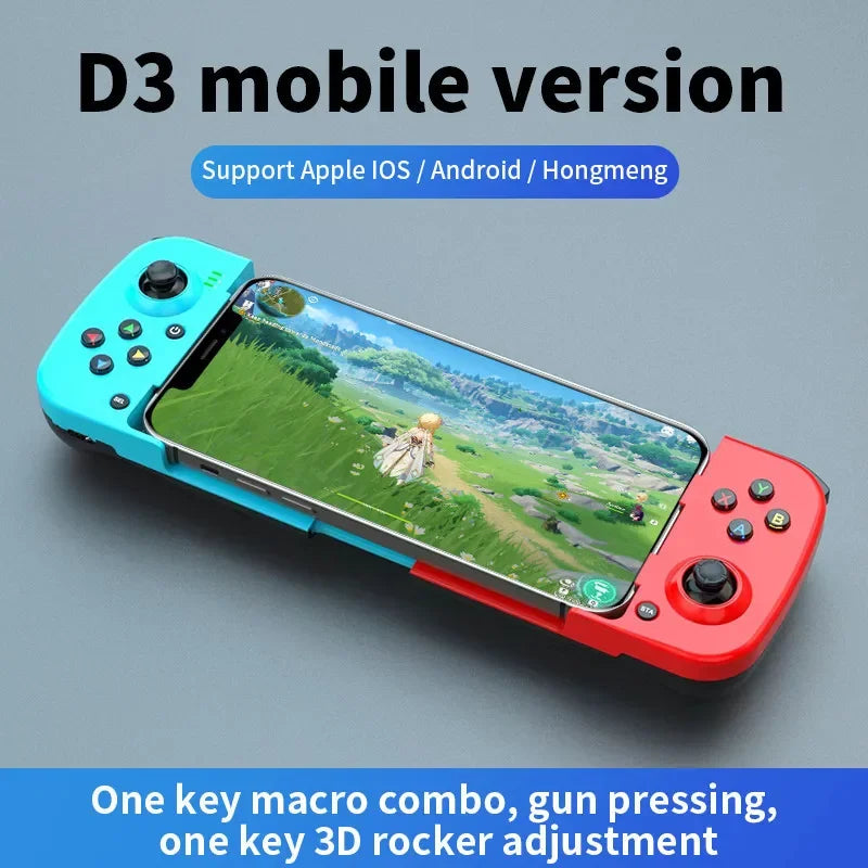 D3 Wireless Stretchable Game Controller Bluetooth 5.0 Mobile Phone Gamepad Controller For Samsung Huawei Xiaomi Android IOS