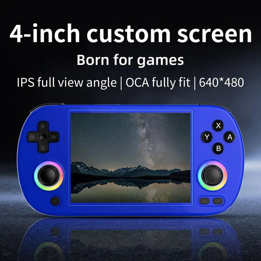 RG40XX H Retro Handheld Game Console 4.0inch IPS screen Linux System Game Player 64GB Card Preloaded 5000 Games RGB Lighting 320