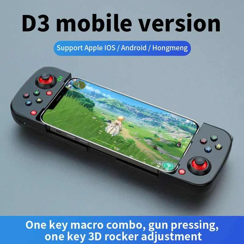 D3 Wireless Stretchable Game Controller Bluetooth 5.0 Mobile Phone Gamepad Controller For Samsung Huawei Xiaomi Android IOS